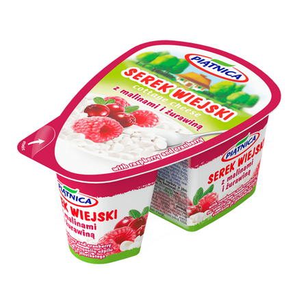 Serek Wiejski Piątnica z Malinami i Żurawiną 150G