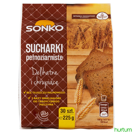 Sucharki Pełnoziarniste Sonko 225G