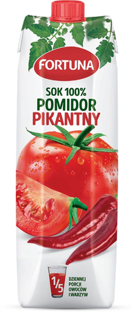 Fortuna Sok 100% Pomidor Pikantny 1l