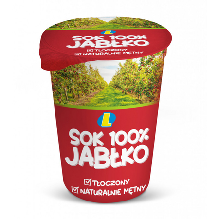 Sok Lewiatan Jabłkowy Tłoczony Kubek 200ML