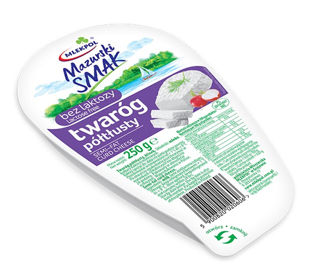 Twaróg bez laktozy półtusty Mlekpol 250g